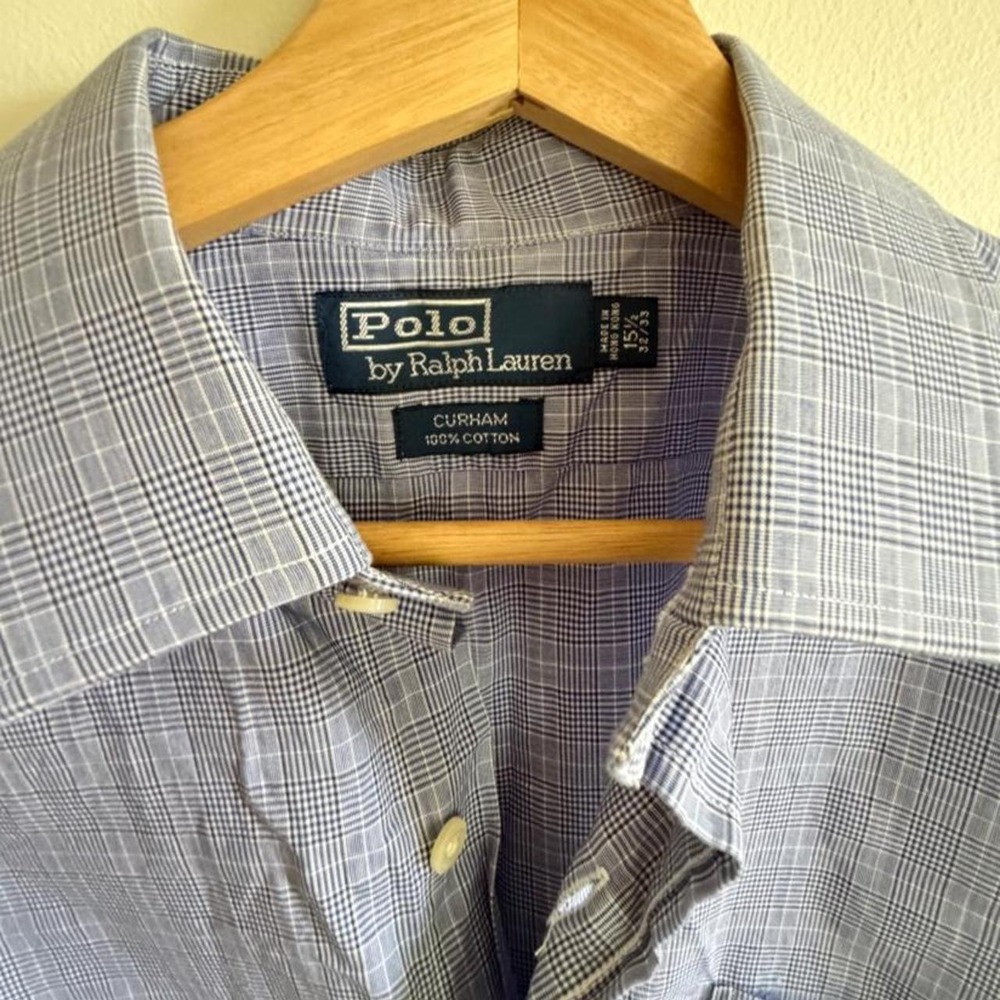 Polo Ralph Lauren cotton blue & white checkered button up